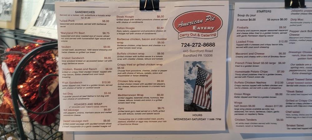 American Pie Eatery Menu image 3